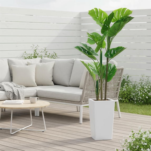 Realistic Artificial Monstera Deliciosa Plant – Tall Faux Mountain ...