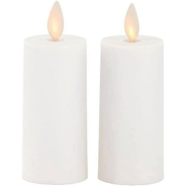 Realistic Artificial Moving Flame Votive Candle Set of 2 Moving