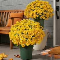 Realistic Artificial Outdoor Sunset Flowers - UV Resistant Decor for Front Door, Porch, Courtyard, Balcony, and Garden Settings