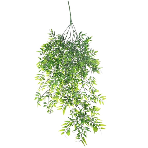 Realistic Artificial Rattan Vivid Fresh-keeping Wedding Wall Fake Hanging Bamboo Leaf Background Decor