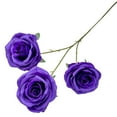 thumbnail image 1 of Realistic Artificial Red Roses, Faux Silk Rose Stems Single Fake Floral Blooms, Hyper-Realistic Craftsmanship Non-Fading Roses for Anniversary Valentine's Day Wedding Home Decor,Dark purple, 1 of 9