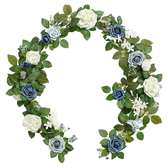 Artificial Flower Garland Rose Eucalyptus Leaves Floral Garland Arch Flowers Vine for Wedding Party Backdrop Decor Home Table Centerpieces Window Decorations Harlik