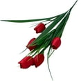 thumbnail image 1 of Realistic Artificial Tulip Flowers Plastic Greenery for Diy Wreath, Fake Tulips for Home Wedding Table Centerpiece Arrangement, Low-Maintenance Decor, 1 Bunch of Artificial Flowers, 1 of 2