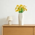 thumbnail image 1 of Realistic Artificial Violet Flowers Bouquet, Delicate Fake Spring Flowers for Home Wedding Table Centerpieces & Vase Decor, Fade-Resistant, Yellow, By VINOIC, 1 of 9