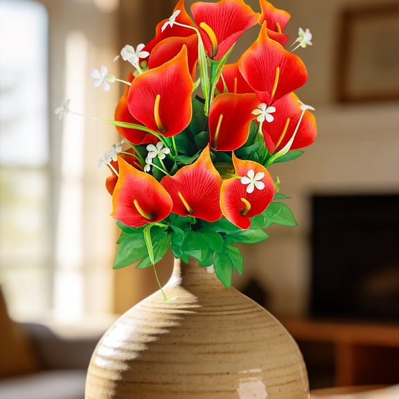 Realistic Artificial Water Lily, Artificial Silk Flower Arrangement with Flexible Stems for Home Decor and Wedding