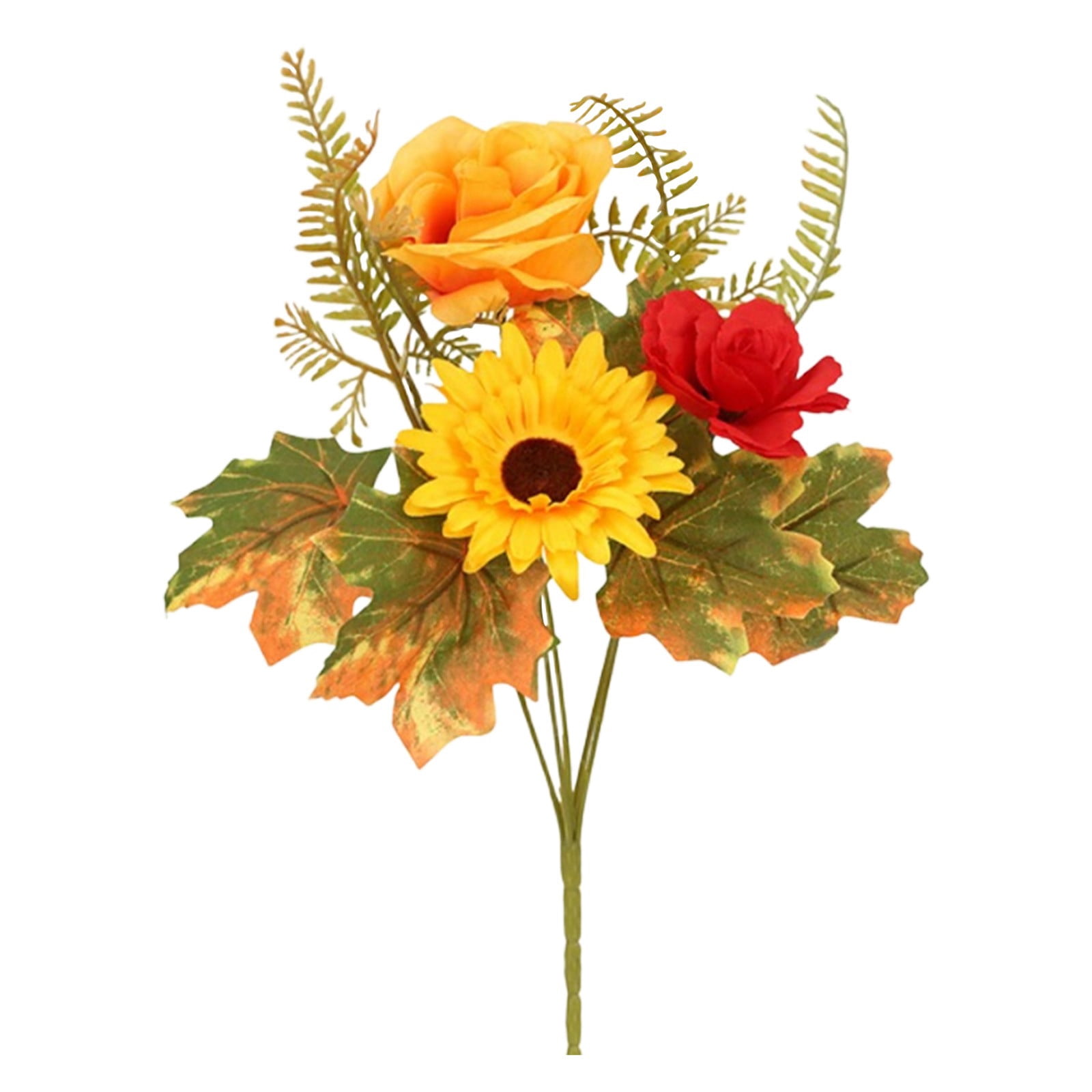 Fall Stems Realistic Autumn Floral Arrangement With Maple Leaves Fall Floral ...