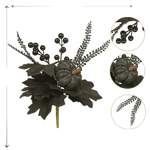 Realistic Autumn Maple Leaf Bouquet – Vibrant Faux Fall Foliage for Thanksgiving, Halloween & Home Decor