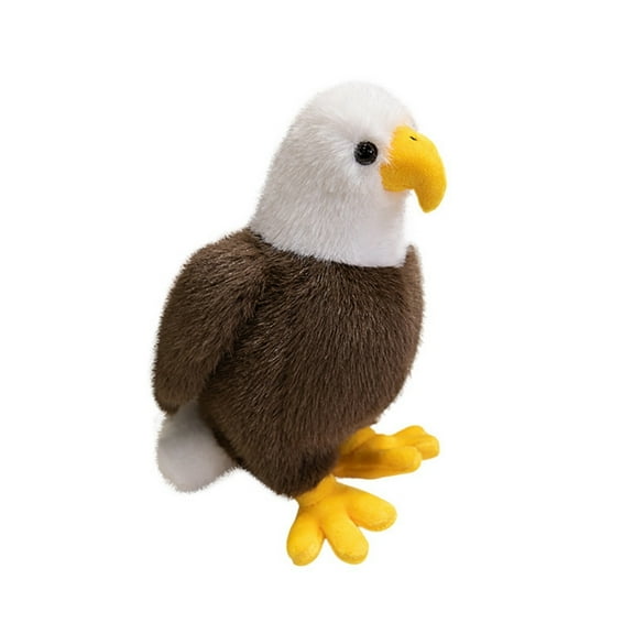 Realistic Bald Eagle Plush Toy - Lifelike Stuffed Animal Doll Zoo Animal Souvenir Gift Decor - 9.8''