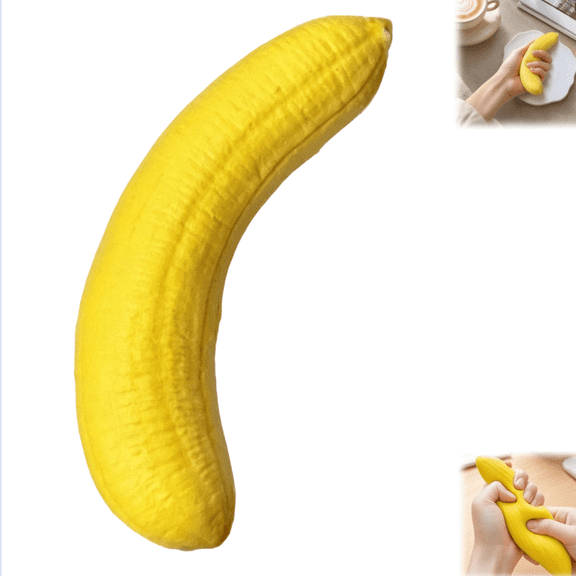 Realistic Banana Shaped Squeeze Toy Slow Rising Soft Toy Soft Handheld Relaxing Play Toy for Daily Entertainment