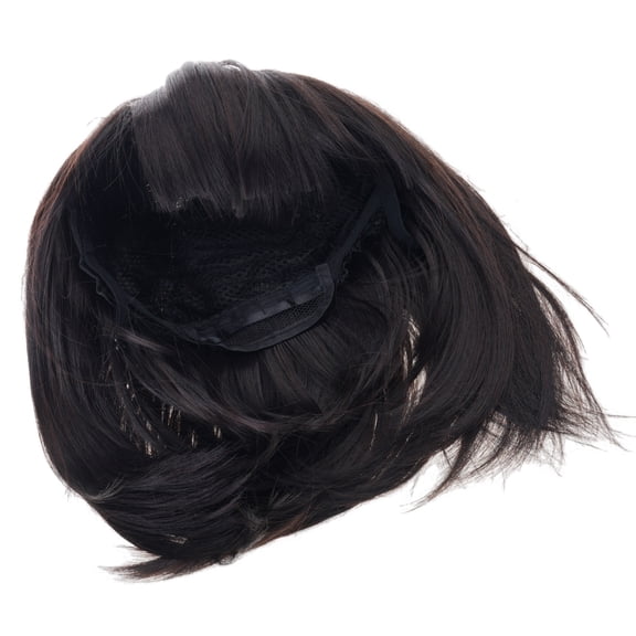 Realistic Bangs Synthetic Wigs Hair Hairpiece For Girls Comfortable Adjustable Headcover with Heat Resistant Fibers
