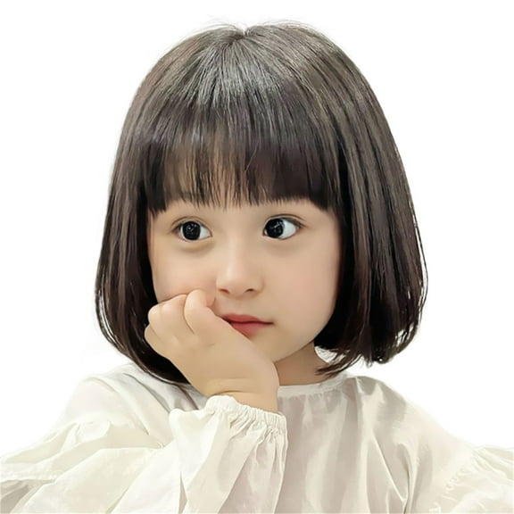 Realistic Bangs Synthetic Wigs Hair Hairpiece For Girls Comfortable Adjustable Headcover with Heat Resistant Fibers
