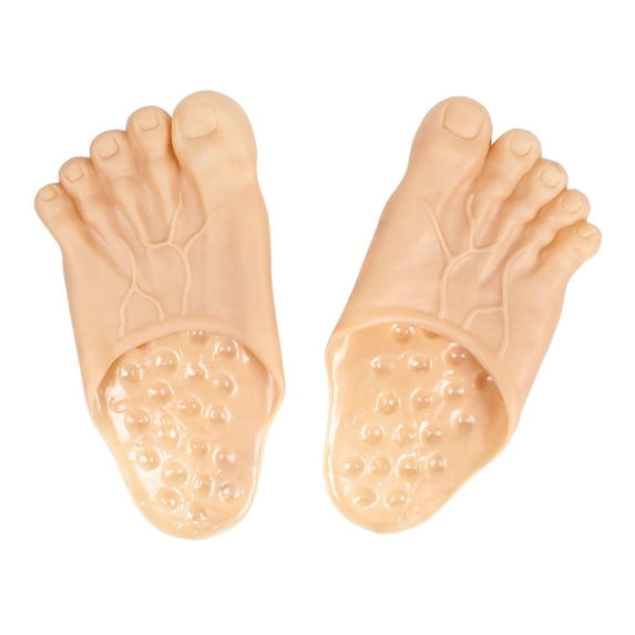 Realistic Barefoot Big Toe Slippers Shoe Covers for Halloween Family Party Funny Scary Prop Accessories