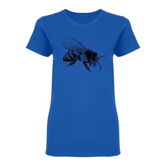 Realistic Bee Sketch Shaped T-Shirt Women -Image by Shutterstock, Female Small