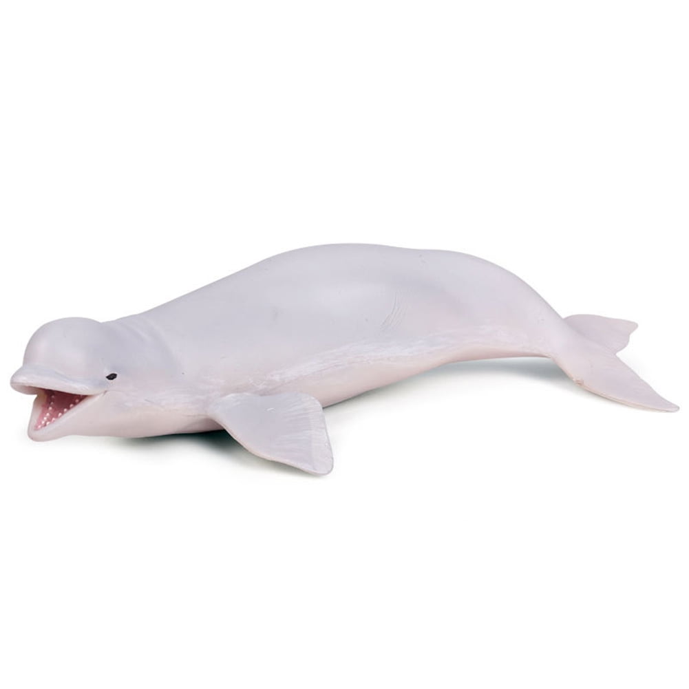 Realistic Beluga Whale Model Toys, Simulated Sea Life Animals Figurine ...