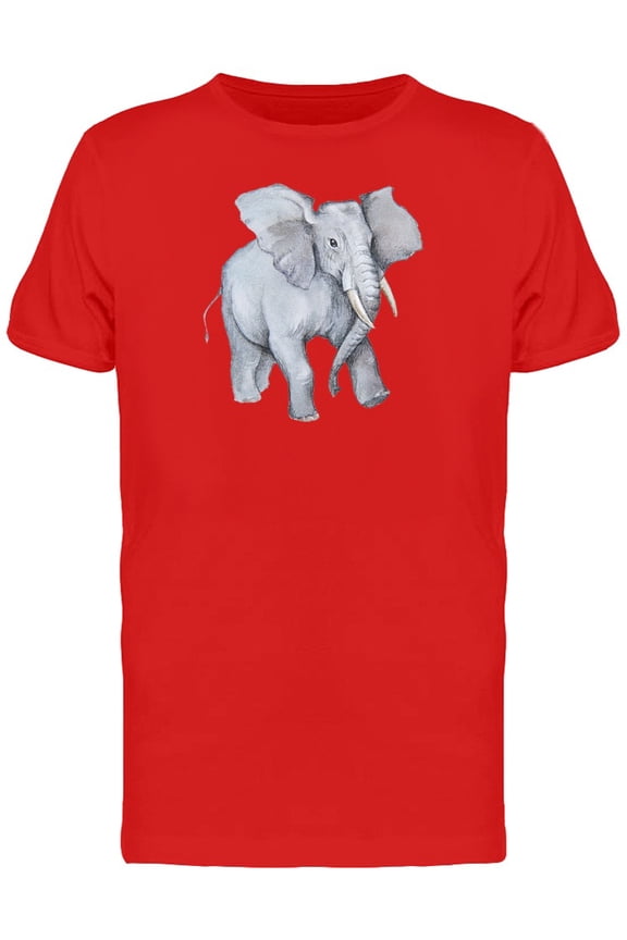 Realistic Big Elephant T-Shirt Men -Image by Shutterstock, Male Large