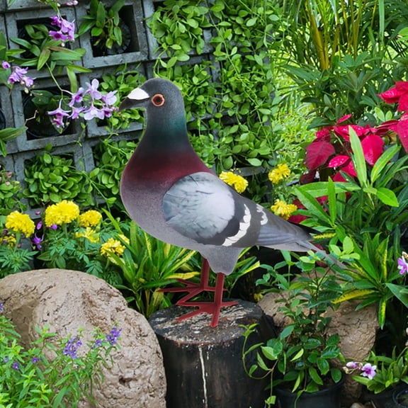 Realistic Bird Figurines, Artificial Foam Pigeons, Simulation Foam Pigeon Model, Mini Fake Birds Easter Gifts for Kids Home Decoration 2Pcs Style C