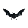 thumbnail image 1 of Realistic Black Bat Ornament Plastic Bat Wall Mount Decor Spooky Halloween Decor for Front Door Window Wall Porch Party Layout, 1 of 6