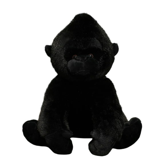 Realistic Black Gorilla Plush Toy Soft Stuffed Animal Huggable Gorilla Doll Lifelike Design for Kids Animal Lovers Toys Plushies Birthday Gifts Holiday Stuffed Toy