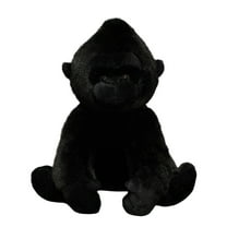 Realistic Black Gorilla Plush Toy Soft Stuffed Animal Huggable Gorilla Doll Lifelike Design for Kids Animal Lovers Toys Plushies Birthday Gifts Holiday Stuffed Toy