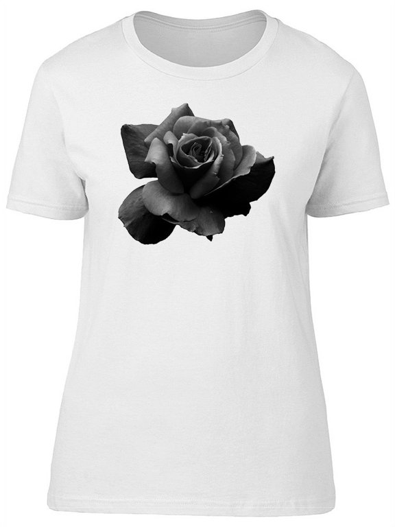 Realistic Black Rose T-Shirt Women -Image by Shutterstock, Female Large