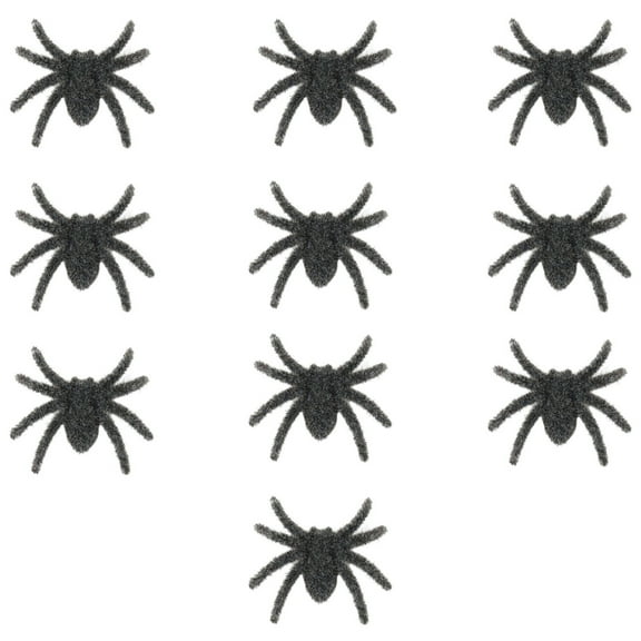 Realistic Black Spider, Indoor/Outdoor Decorations Props 10 Pc