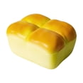 thumbnail image 1 of Realistic Bread Loaf Squishy Toy, Soft Wet Look Square Bread Stress Ball with 4 Buns, Slow Rising Squeeze Fidget Toy, Stress Relief Sensory Toy for Kids Adults, Bakery Desk Gift, 1 of 8