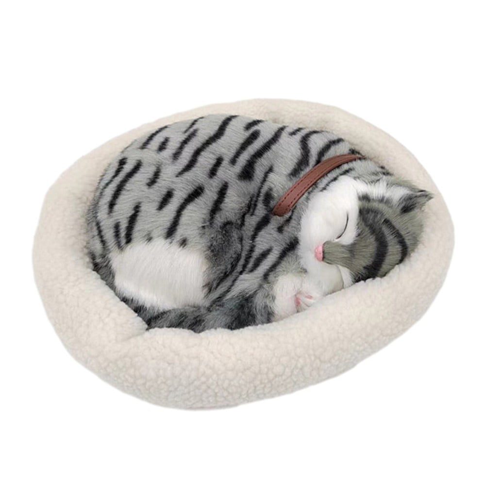 Realistic Breathing Cat Plush Toy Soft Stuffed Electronic Pet Home Decor Gift Walmart