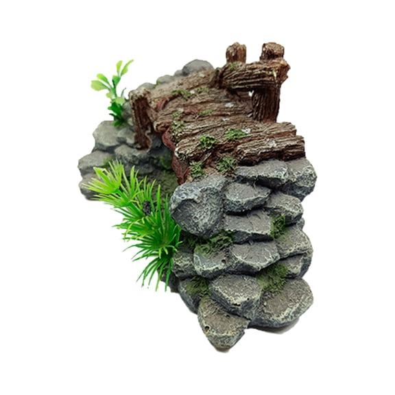 Realistic Bridge Resin Simulation Aquarium Ornaments Fish Tanks Aquarium Plant Turtle Basking Climbing Platform Supplies