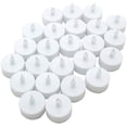 thumbnail image 1 of Realistic Bright Flameless LED Tea Light Candles, Bright, Flickering, Battery Powered Fake Candles, Unscented Tea Lights, Pack of 24, 1 of 4