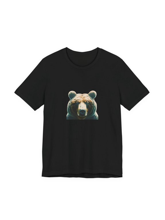 Realistic Brown Bear Face T-Shirt | Wildlife Animal Graphic Tee