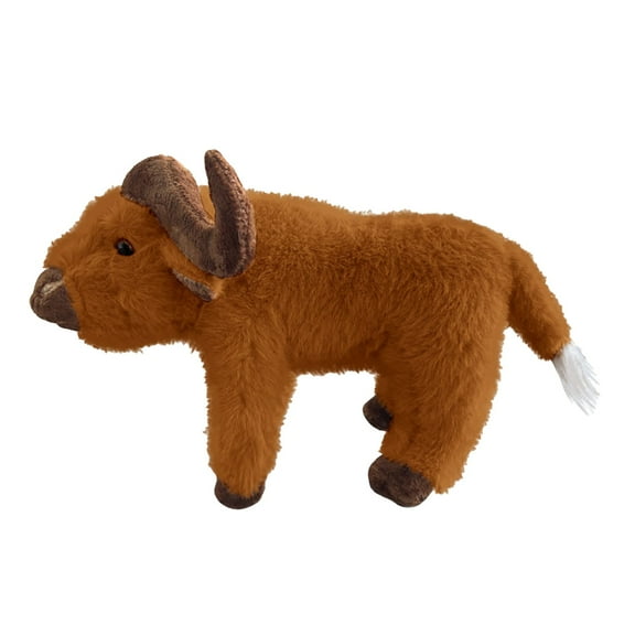 Realistic Brown Cow Plush Toy, Soft Stuffed Animal Calf Doll, Cute Farm Animal Plushie for Home Decor and Boys Girls E#327 Brown