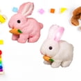 thumbnail image 1 of Realistic Bunny Toy, Bunny Toys Educational Interactive Toys, Easter Plush Stuffed Bunny Toy Walking Rabbit Educational Toys for Kids, Hopping Wiggle Ears Twitch Nose(HM-2PCS), 1 of 6