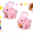thumbnail image 1 of Realistic Bunny Toy, Bunny Toys Educational Interactive Toys, Easter Plush Stuffed Bunny Toy Walking Rabbit Educational Toys for Kids, Hopping Wiggle Ears Twitch Nose(KN-2PCS), 1 of 6
