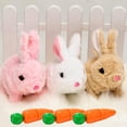 thumbnail image 1 of My Realistic Bunny Toy Easter Basket Stuffer, 2025 New Bunny Toys Educational Interactive Toys Bunnies Can Walk and Talk, Handmade Hopping Realistic Bunny Toy for Kids (Brown), 1 of 9