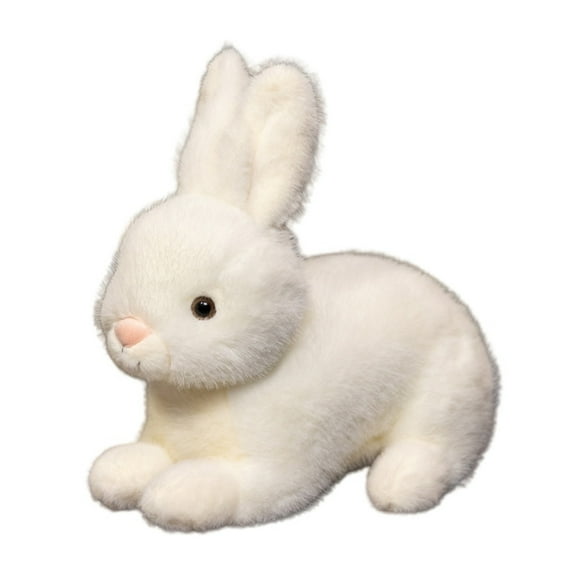 Realistic Bunny White Stuffed Animal - Fluffy Rabbit Plush Toy，Gifts for Kids，Cuddlekins 8.3 Inches