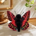 thumbnail image 1 of Realistic Butterfly Stuffed Plushie - Soft Cute Insect Kawaii Room Decor Gift(Red), 1 of 6