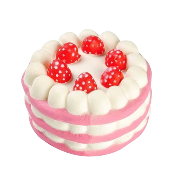 Realistic Cake Shaped Squishy Squishy for Adults Slow Motion Sensory Gadget Soft Tactile Office Desk Accessory Premium Gel Pressure Relief Tool 1 Pack