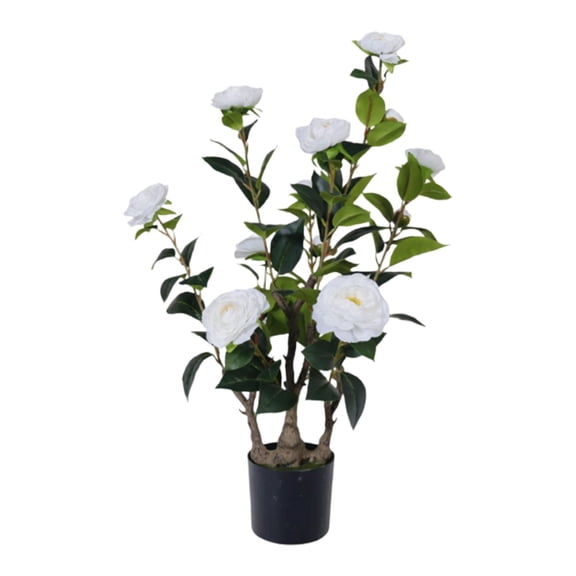 Realistic Camellia Stunning Home Décor Weddings Events Flowers Natural Beauty Timeless White 70 cm