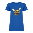 thumbnail image 1 of Realistic Cartoony Bee Shaped T-Shirt Women -Image by Shutterstock, Female Small, 1 of 2
