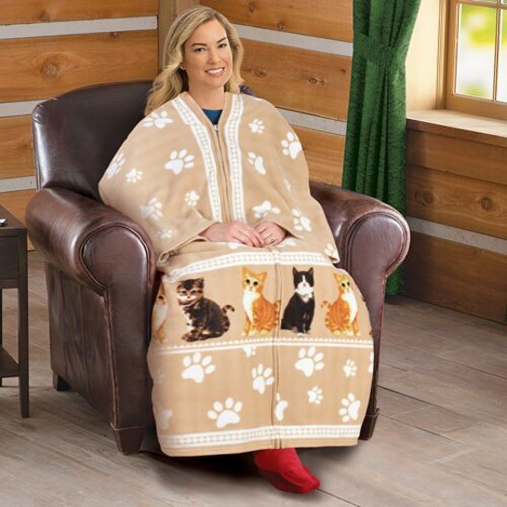 Realistic Cat Cuddle Wearable Cuddle Wrap Blanket