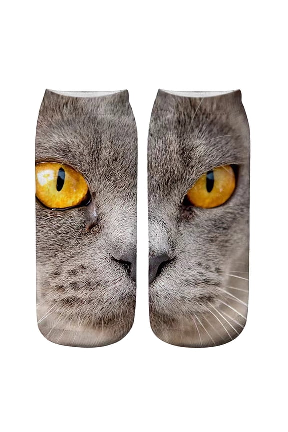 Realistic Cat Face Socks,Cat Socks For Cats, 3D Animal Sock,Animal Stockings, Novelty Animals Design for Women Men, Cat Lover