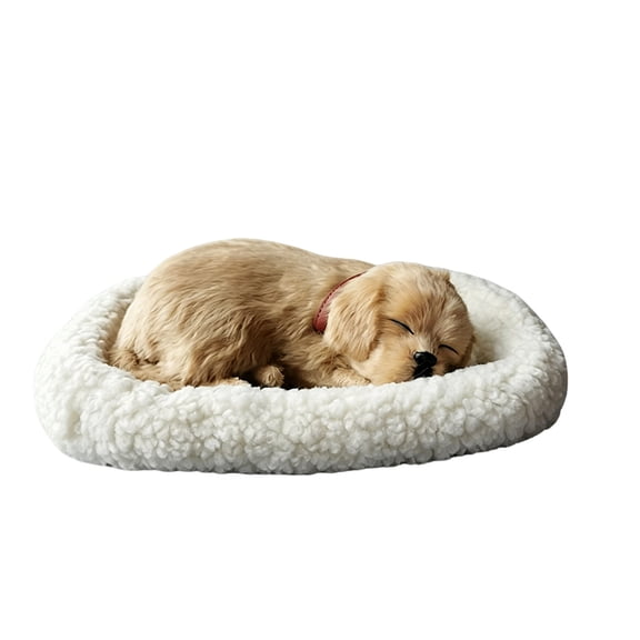 Realistic Cat|Realistic Cat, Interactive Sleeping & Breathing Toy with Mat, Accompanied Furry Stuffed Animals for Kids, Adults(E)