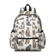 thumbnail image 1 of Realistic Cat White Pattern Backpack for School, Cute School Bag with Adjustable Shoulder Straps and Padded Back, 13.4"x11"x4.7", 1 of 5