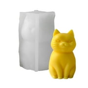 Realistic Cats Silicone Mold Easy Demolding Multi Purpose Cats Mold For Soap Chocolate Making