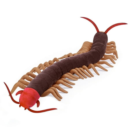 Realistic Centipede Stuffed Animal,Soft Centipede Plush Toy, Lifelike Animal Toy for Kids,Home Decor,Hugging Toy-Brown 23.6"