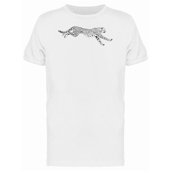 Realistic Cheetah Running Sketch Tee Men's -Image by Shutterstock