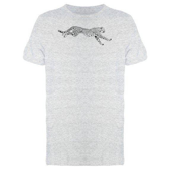 Realistic Cheetah Running Sketch Tee Men's -Image by Shutterstock