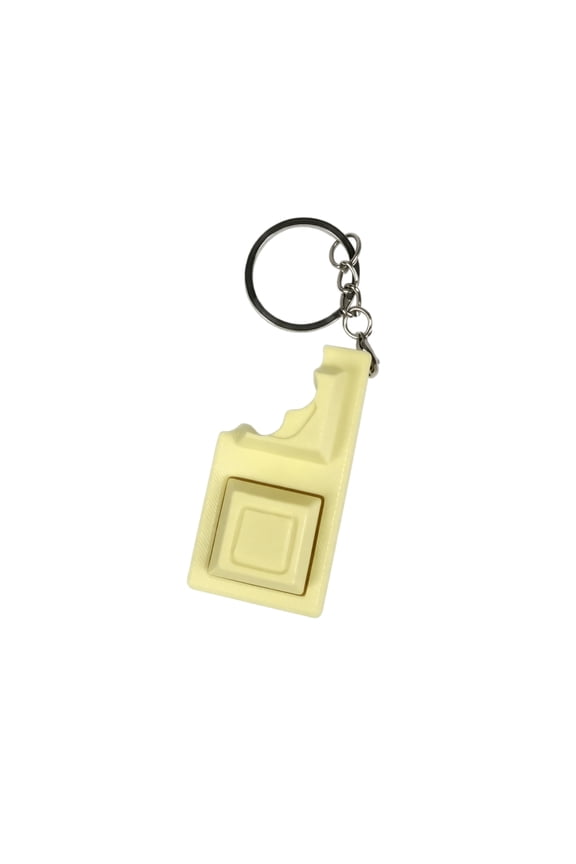 Realistic Chocolate Keychain – Chocolate Button Stress Relief Keychain, Yellow Funny Chocolate Food Keychain Lightweight Backpack Bag Pendant, Cute KeyChain Gift for Chocolate Lovers Friends (A)