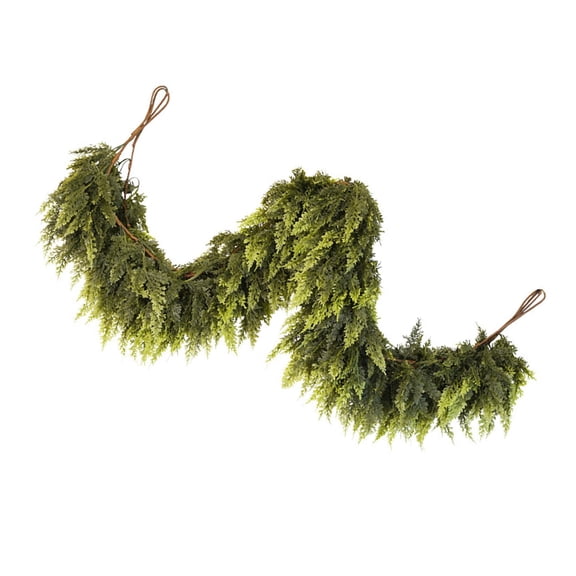 Realistic Christmas Cedar Garlands Natural Greeneries Foliages Sturdy Indoor Outdoors Holiday Craft Decoration