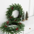 thumbnail image 1 of Realistic Christmas Wreath with Lifelike Needles & Leaves, Soft Rubber Holiday Decor for Door Wall Mantel, Versatile Wedding Party Home Office Decoration, Easy to Hang Festive Green Plant Wreath, 1 of 8